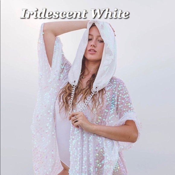 Festival Color Changing Reversible Sequin Hood - Picture 2 of 8